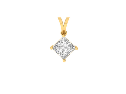 0.50 Carat Princess Solitaire Pendant (without Chain)