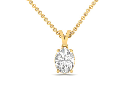 0.50 Carat Oval Solitaire Pendant (without Chain)