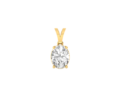 0.50 Carat Oval Solitaire Pendant (without Chain)