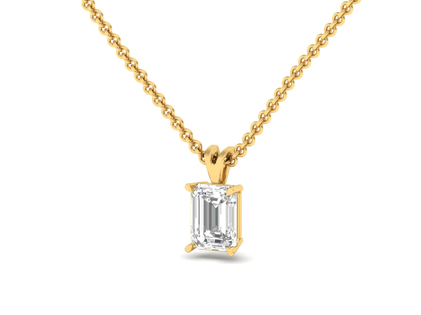 0.50 Carat Emerald Solitaire Pendant (without Chain)