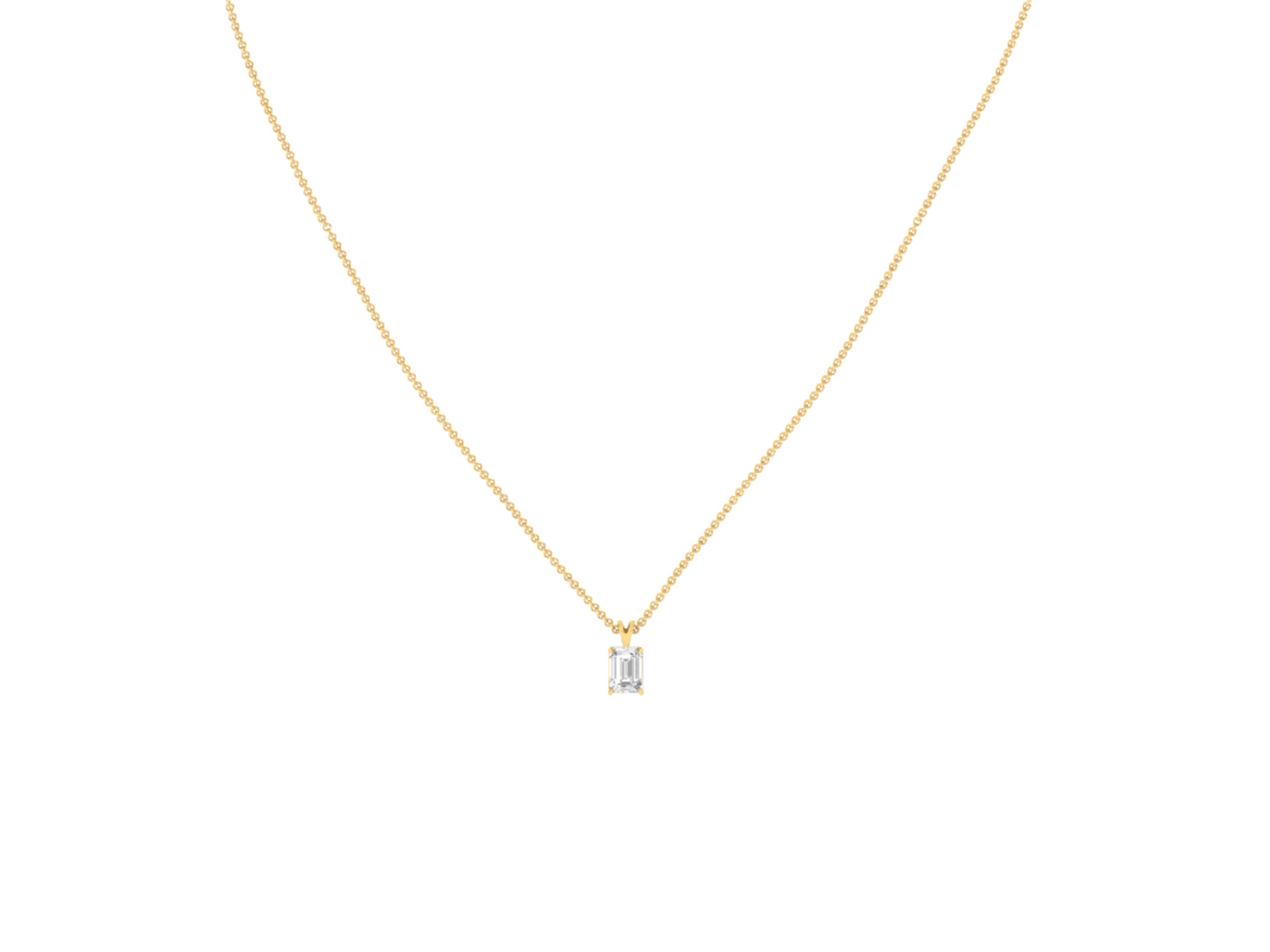 0.50 Carat Emerald Solitaire Pendant (without Chain)