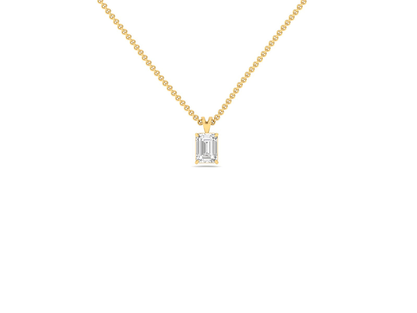 0.50 Carat Emerald Solitaire Pendant (without Chain)