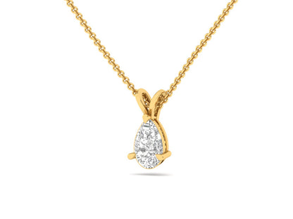 0.50 Carat Pear Solitaire Pendant (without Chain)