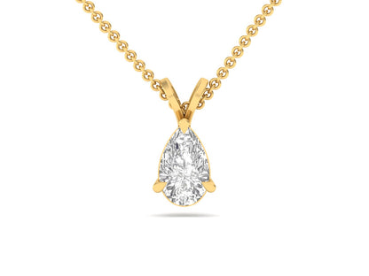 0.50 Carat Pear Solitaire Pendant (without Chain)