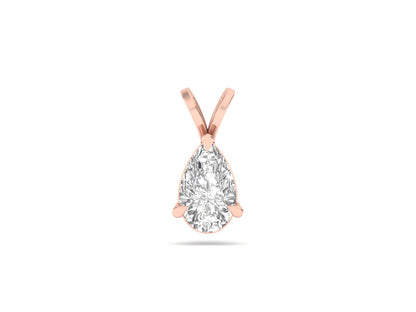 0.50 Carat Pear Solitaire Pendant (without Chain)