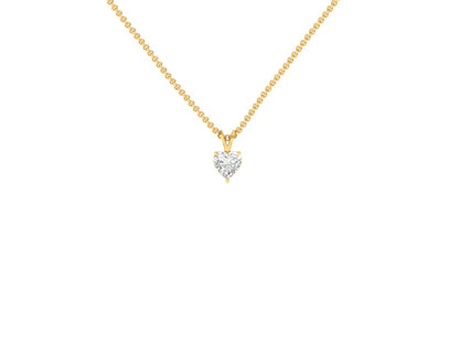 0.50 Carat Heart Solitaire Pendant (without Chain)