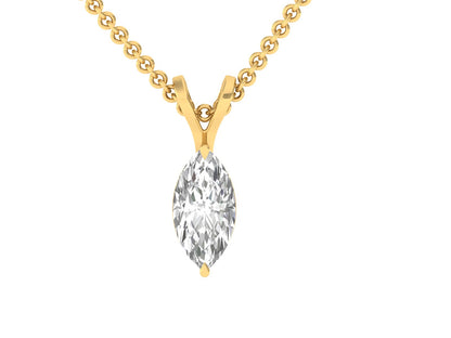 0.50 Carat Marquise Solitaire Pendant