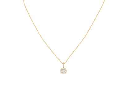 Dazzling Round Halo Diamond Pendant (without Chain)