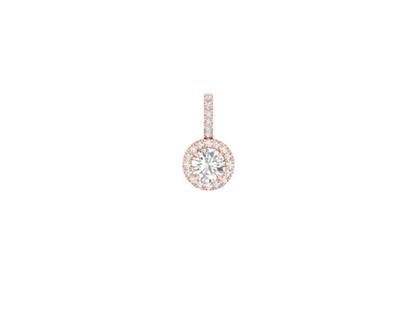 Dazzling Round Halo Diamond Pendant (without Chain)