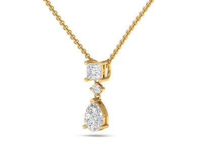 Pendant with Three Sparkling Diamonds (without Chain)