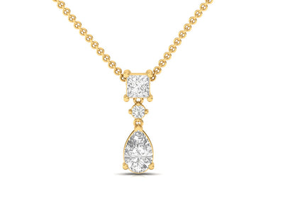 Pendant with Three Sparkling Diamonds (without Chain)