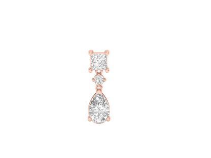 Pendant with Three Sparkling Diamonds (without Chain)