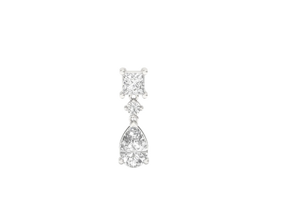 Pendant with Three Sparkling Diamonds (without Chain)