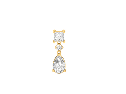 Pendant with Three Sparkling Diamonds (without Chain)