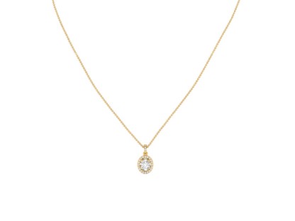 Sparkling Round Diamond Halo Pendant (without Chain)