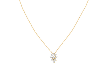 Elegant Diamond Starburst Pendant (without Chain)