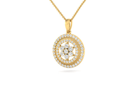 Exclusive Diamond Circle Pendant (without Chain)