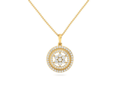 Exclusive Diamond Circle Pendant (without Chain)