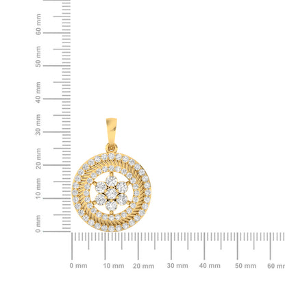 Exclusive Diamond Circle Pendant (without Chain)