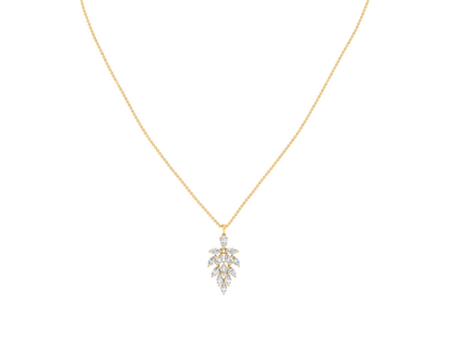 Marquise-Pear Cut Diamond Cluster Pendant (without Chain)