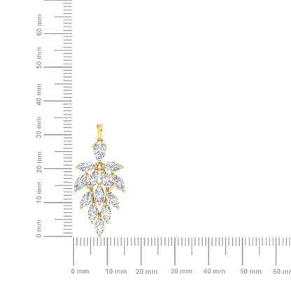 Marquise-Pear Cut Diamond Cluster Pendant (without Chain)