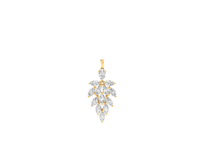 Marquise-Pear Cut Diamond Cluster Pendant (without Chain)