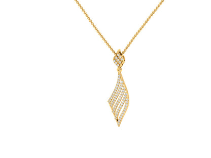 Elegant Pendant with Diamond Accents (without Chain)