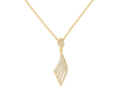 Elegant Pendant with Diamond Accents (without Chain)