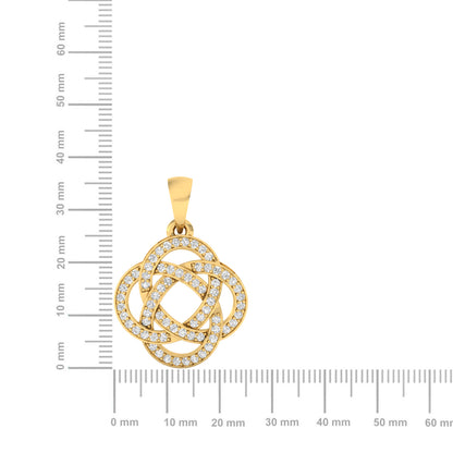 Diamond Accented Quatrefoil Knot Pendant (without Chain)