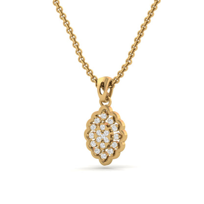 Sparkling Floral Cluster Diamond Pendant (without Chain)