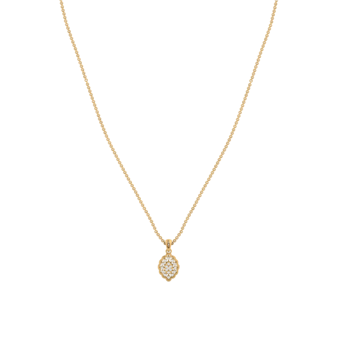 Sparkling Floral Cluster Diamond Pendant (without Chain)