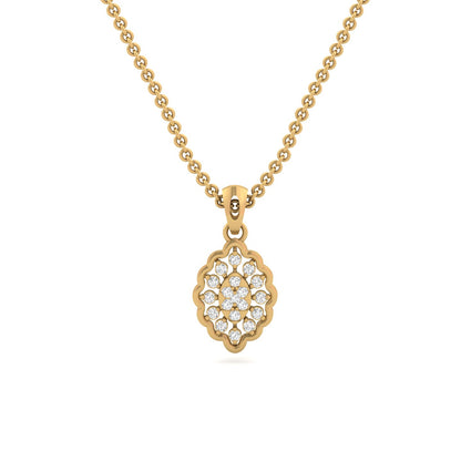 Sparkling Floral Cluster Diamond Pendant (without Chain)