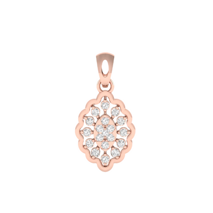 Sparkling Floral Cluster Diamond Pendant (without Chain)