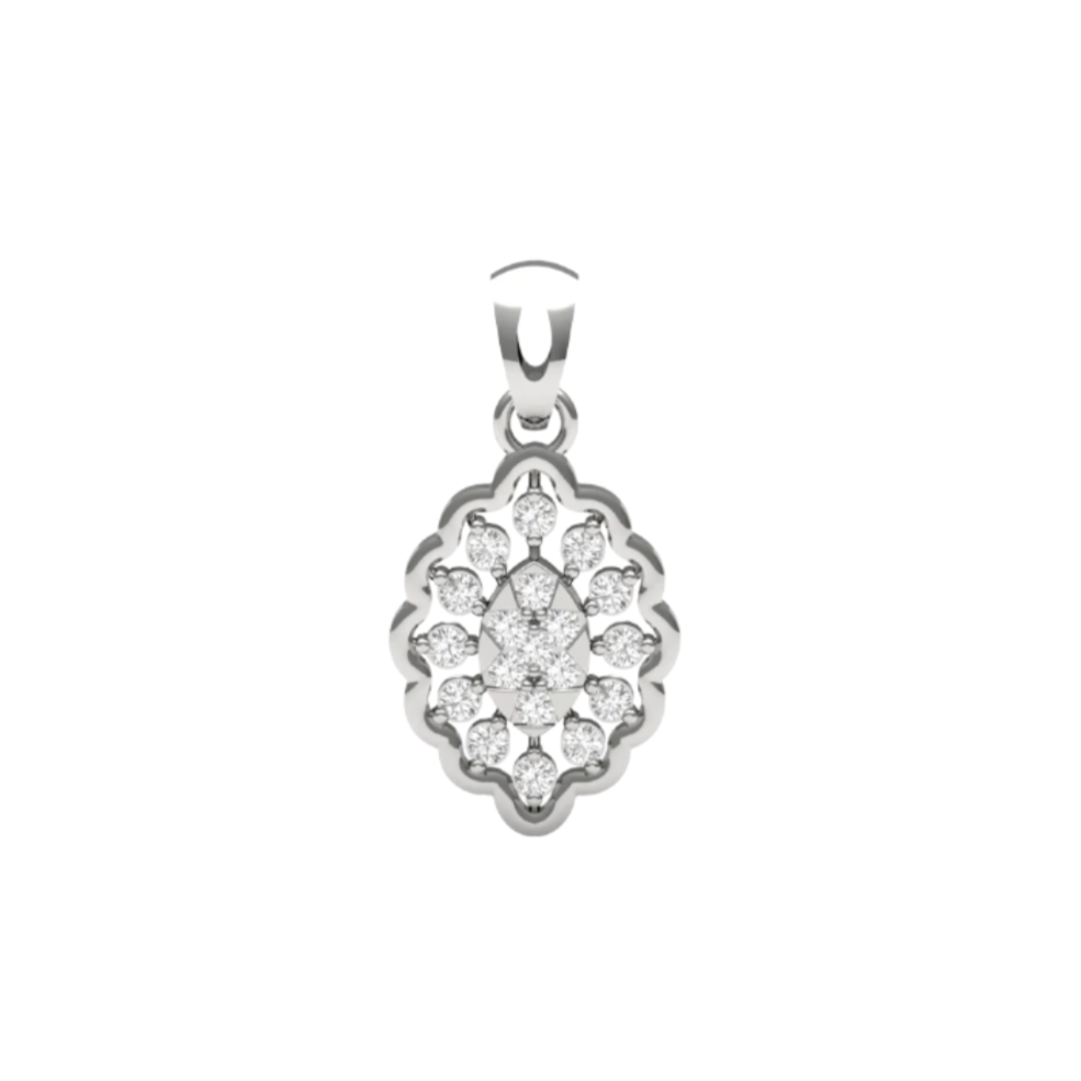 Sparkling Floral Cluster Diamond Pendant (without Chain)