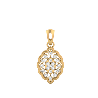 Sparkling Floral Cluster Diamond Pendant (without Chain)