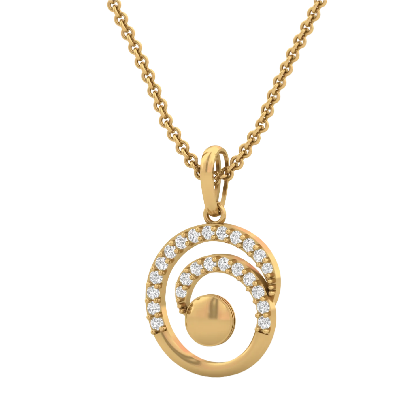 Cosmic Swirl Diamond Pendant (without Chain)