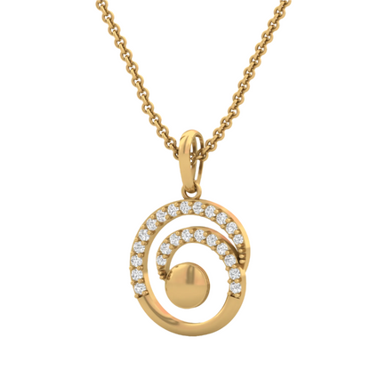Cosmic Swirl Diamond Pendant (without Chain)