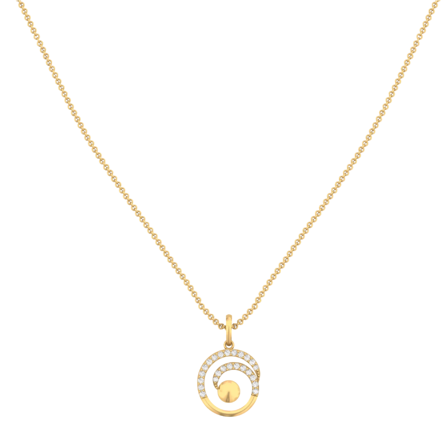 Cosmic Swirl Diamond Pendant (without Chain)