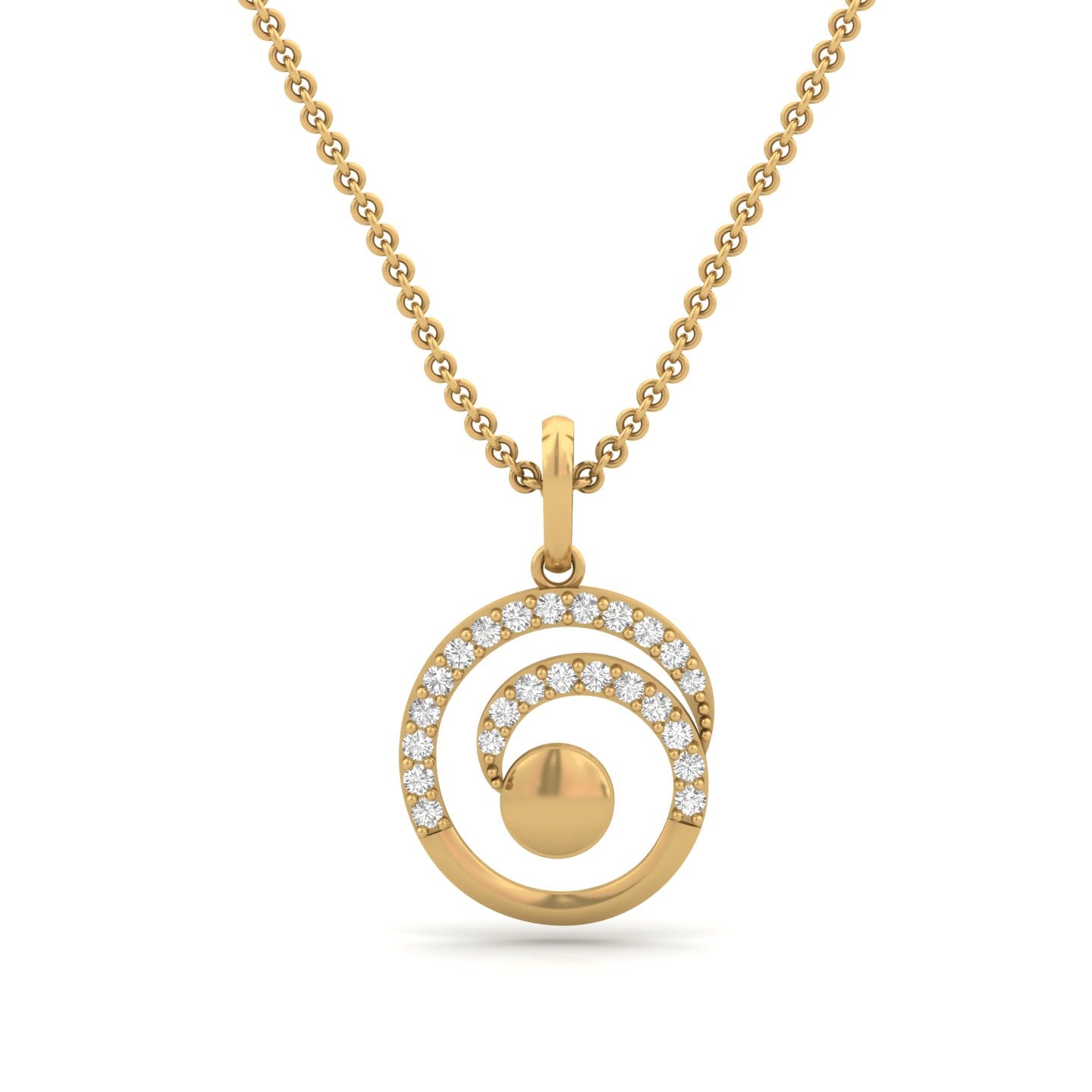 Cosmic Swirl Diamond Pendant (without Chain)