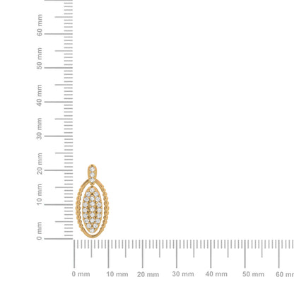 Shimmering Oval Diamond Pendant (without Chain)