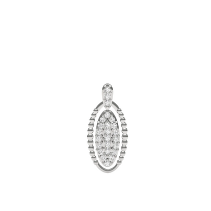 Shimmering Oval Diamond Pendant (without Chain)