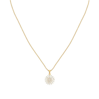 Sparkling Diamond Starburst Pendant (without Chain)