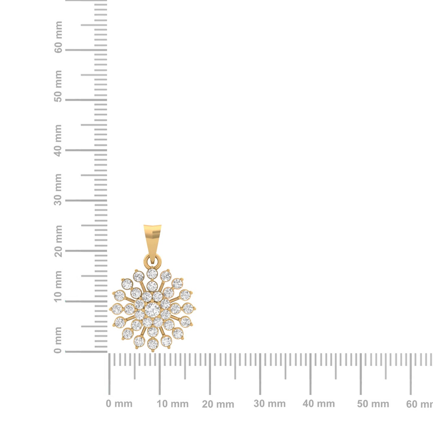 Sparkling Diamond Starburst Pendant (without Chain)