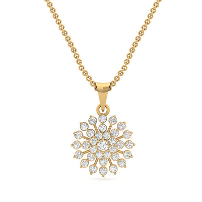 Sparkling Diamond Starburst Pendant (without Chain)