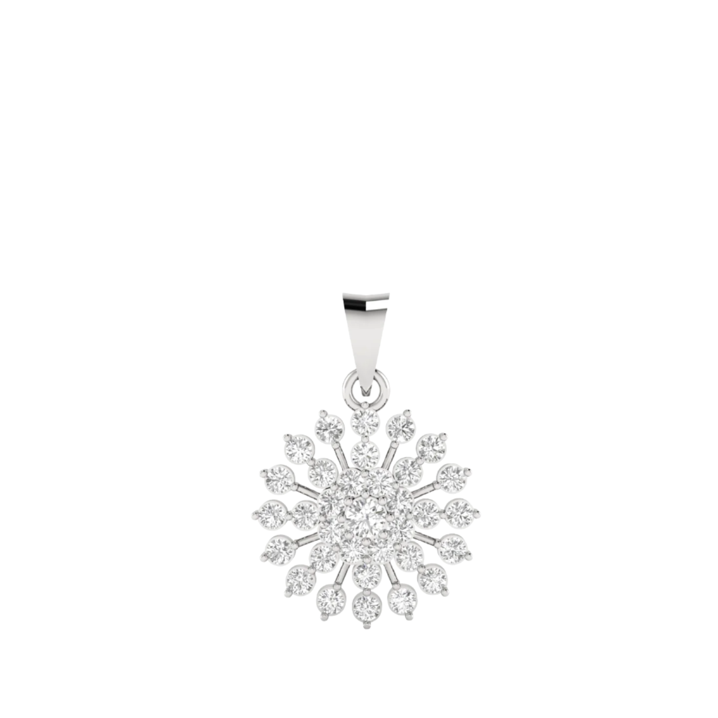 Sparkling Diamond Starburst Pendant (without Chain)