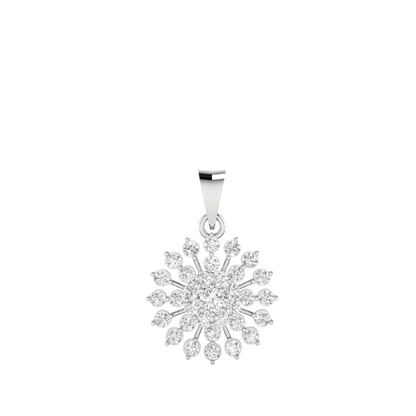 Sparkling Diamond Starburst Pendant (without Chain)
