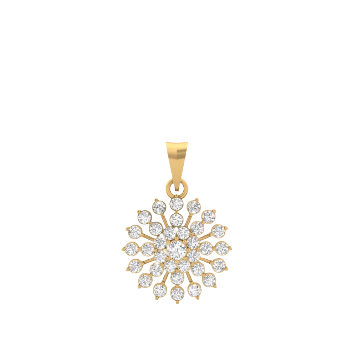 Sparkling Diamond Starburst Pendant (without Chain)