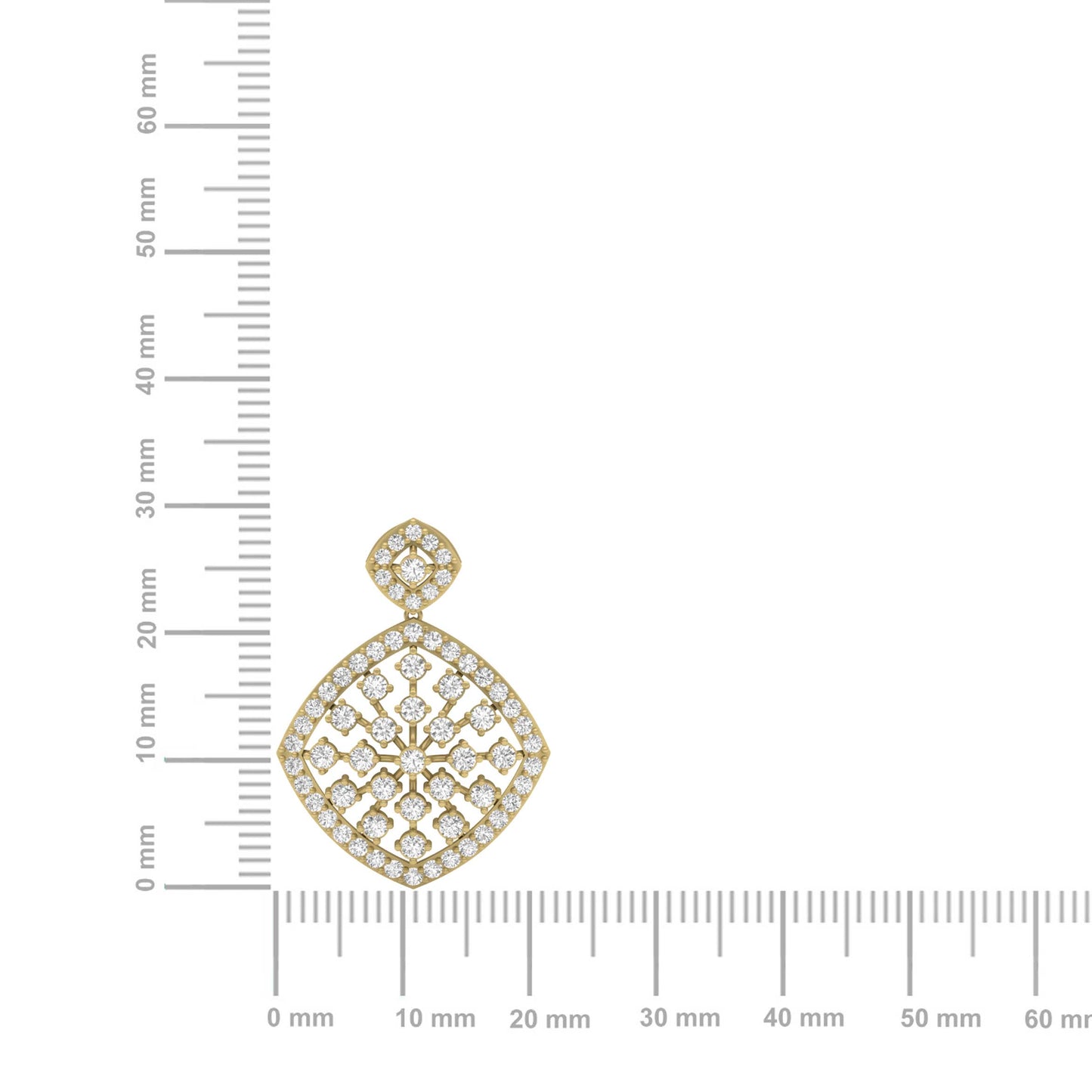 Ornate Diamond Filigree Pendant (without Chain)