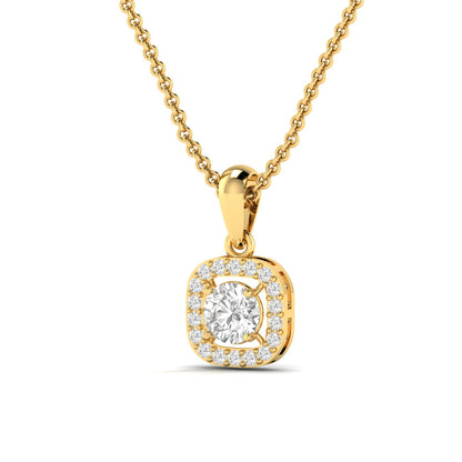 Contemporary Square Diamond Pendant (without Chain)
