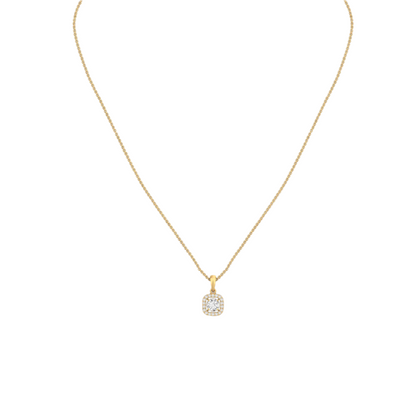 Contemporary Square Diamond Pendant (without Chain)